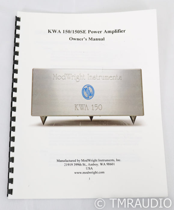Modwright KWA-150SE Stereo Power Amplifier; Signature Edition; KWA150SE