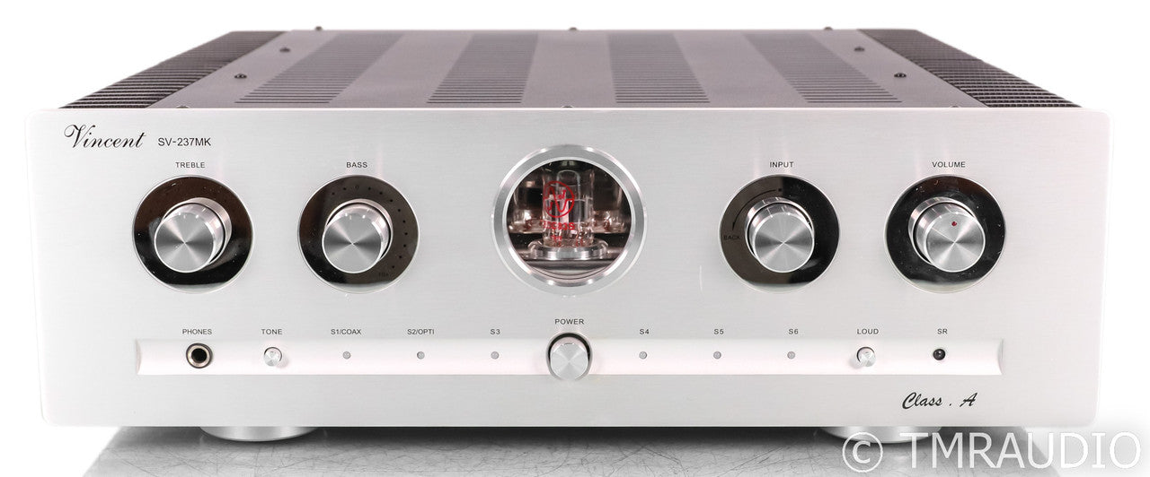 Vincent SV-237MK Stereo Tube Hybrid Integrated Amplifier; Silver; Remote
