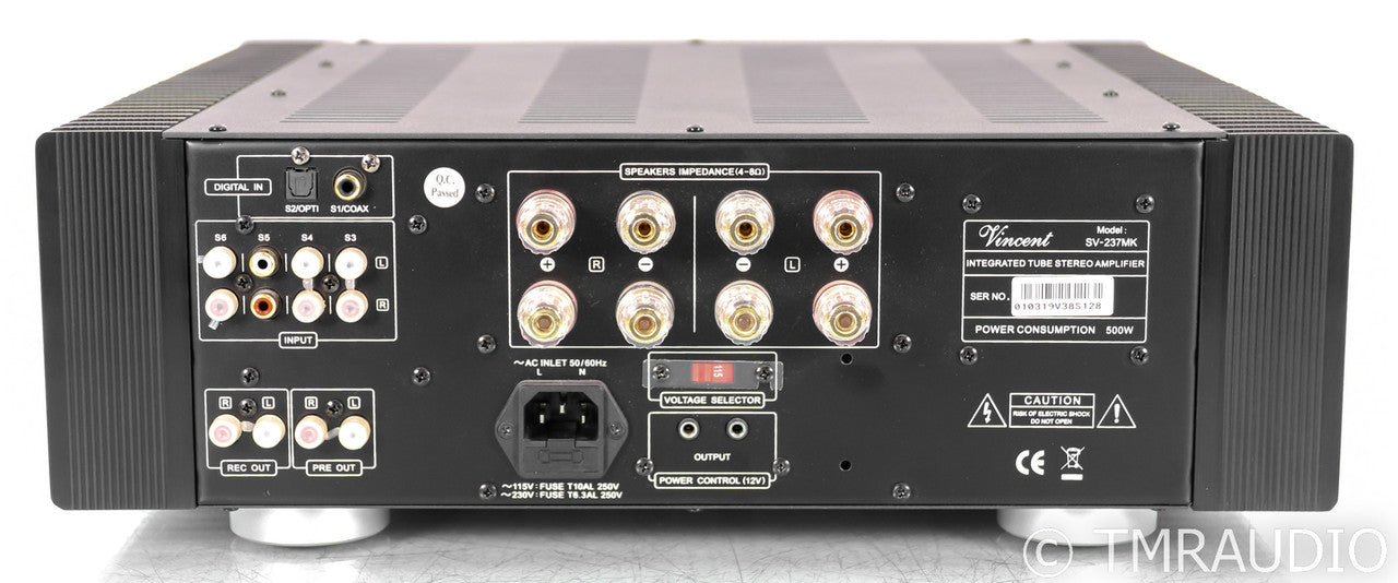 Vincent SV-237MK Stereo Tube Hybrid Integrated Amplifier; Silver; Remote
