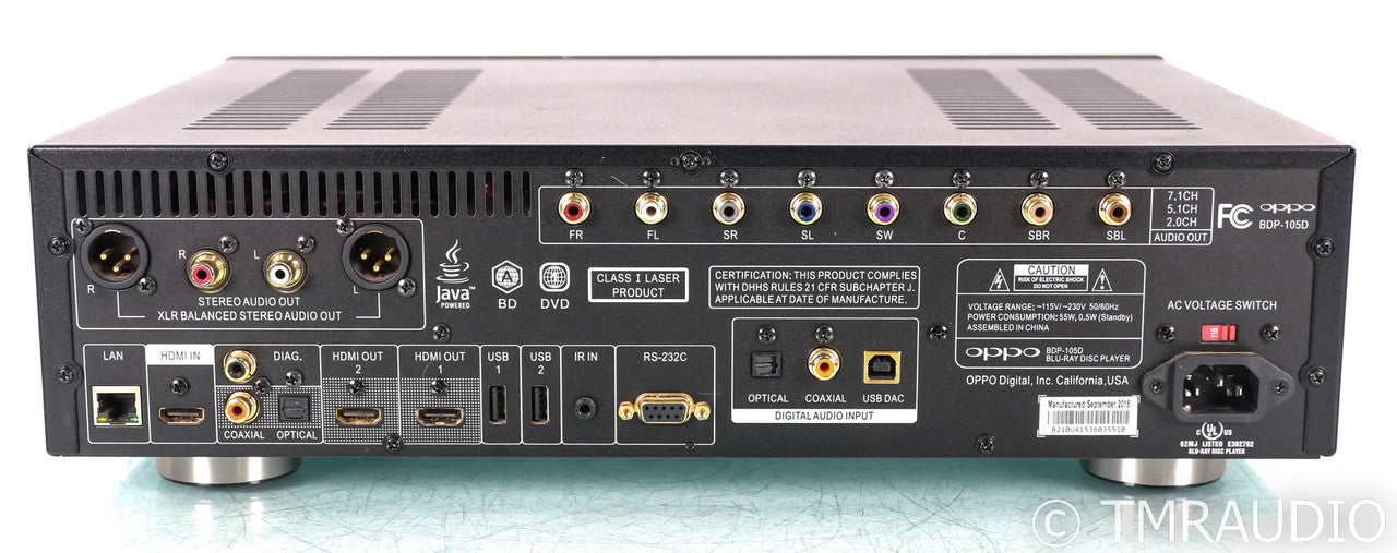 Oppo BDP-105D Universal Blu-Ray Player; BDP105D; Remote; Darbee Edition