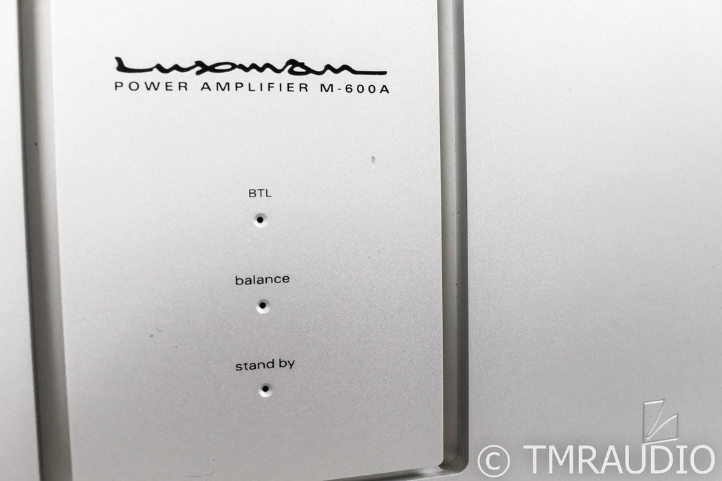 Luxman M-600A Stereo Power Amplifier; M600A