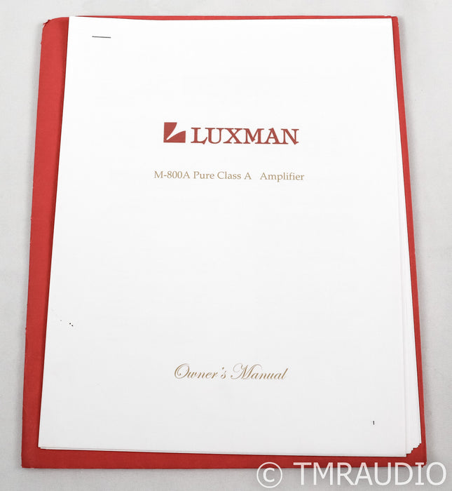 Luxman M-600A Stereo Power Amplifier; M600A
