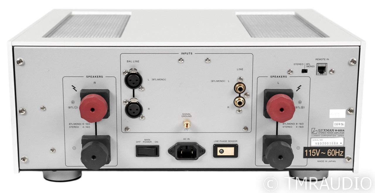 Luxman M-600A Stereo Power Amplifier; M600A