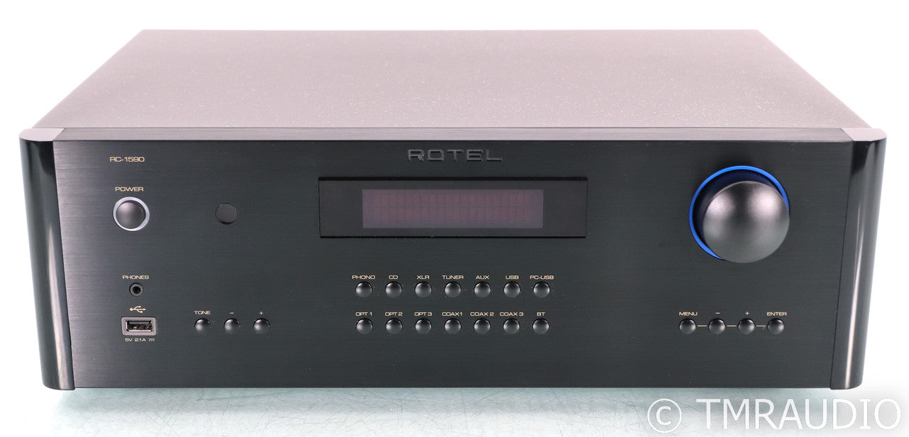 Rotel RC-1590 2.1 Channel Preamplifier; RC1590; Remote; Bluetooth; Black