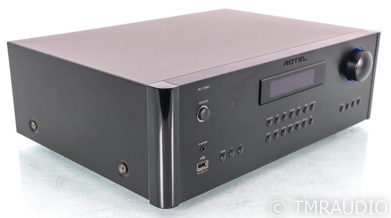 Rotel RC-1590 2.1 Channel Preamplifier; RC1590; Remote; Bluetooth; Black