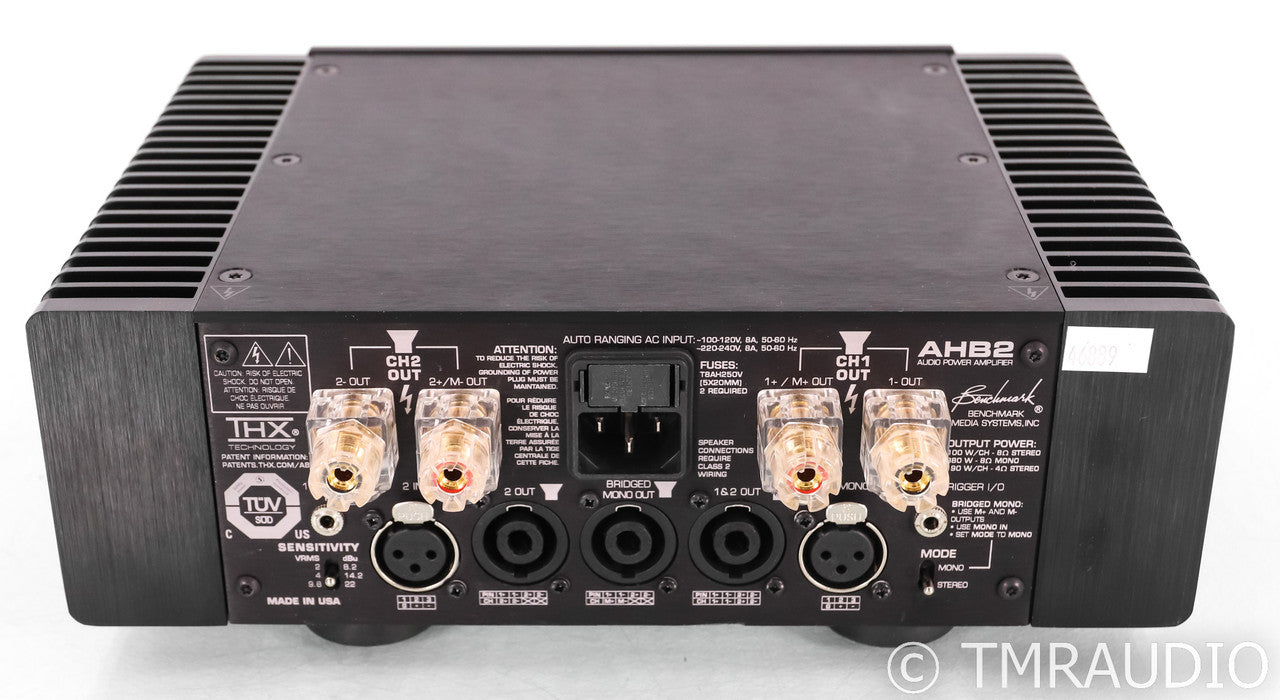 Benchmark AHB2 Stereo Power Amplifier; Black