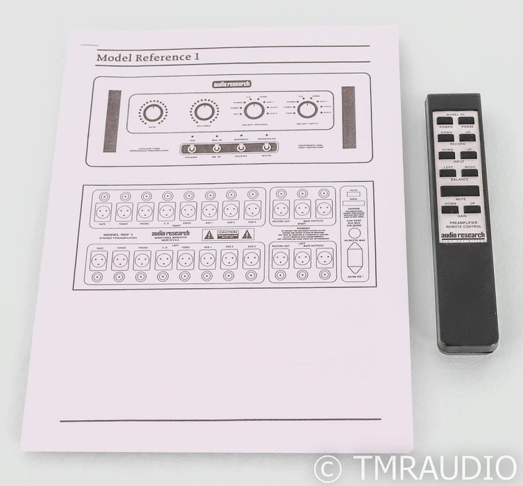 Audio Research Reference One Stereo Tube Preamplifier; Remote; Silver; REF1