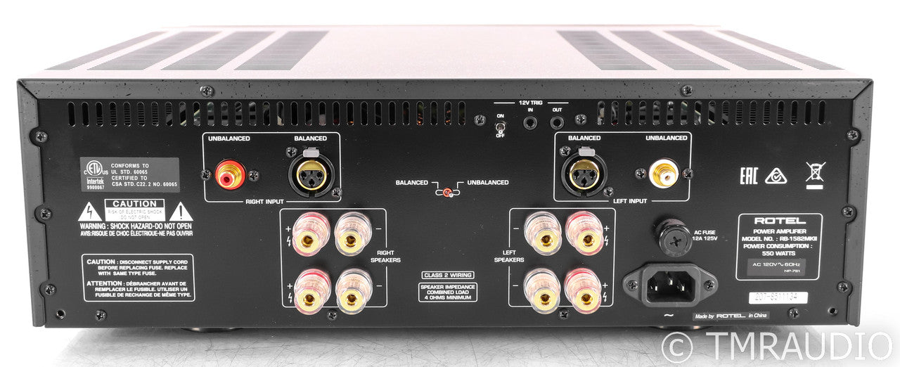 Rotel RB-1582 MkII Stereo Power Amplifier; RB1582