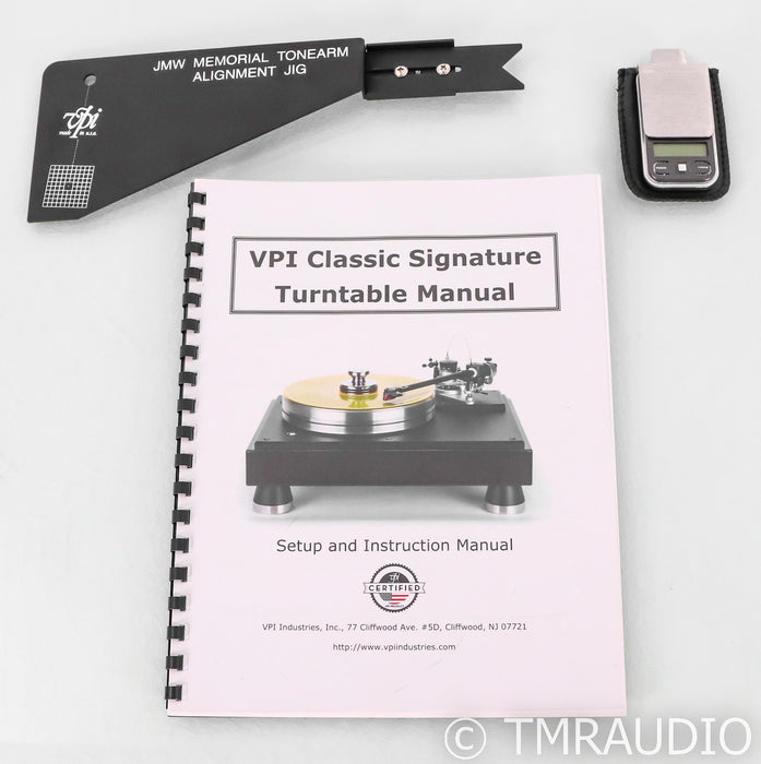 VPI Classic Signature Belt Drive Turntable; Black; JMW-3D 10" Tonearm (No Cart)