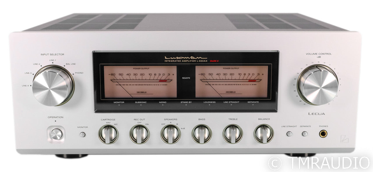 Luxman L-550AX MkII Stereo Integrated Amplifier; Remote; MM / MC Phono (100V)