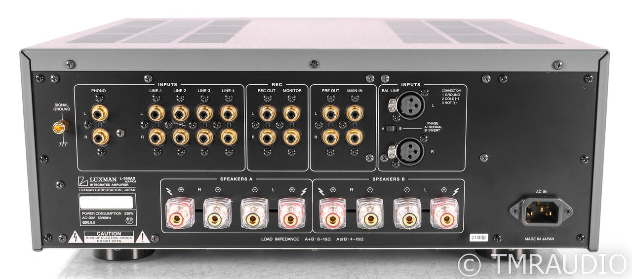 Luxman L-550AX MkII Stereo Integrated Amplifier; Remote; MM / MC Phono (100V)