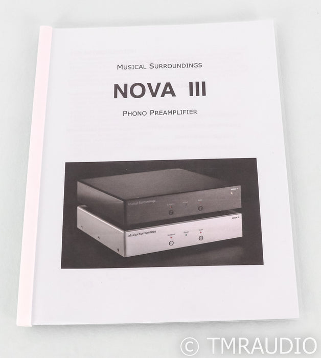 Musical Surroundings Nova III MM / MC Phono Preamplifier; Black
