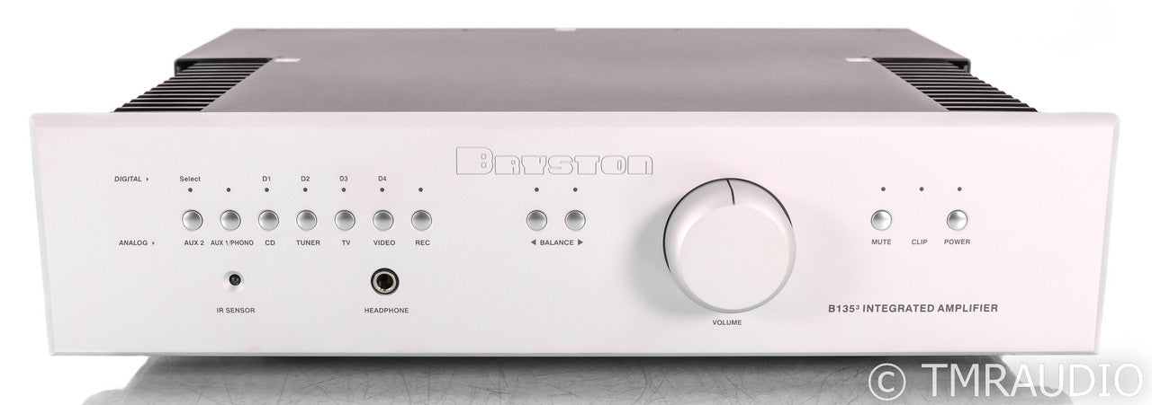 Bryston B135 Cubed Stereo Integrated Amplifier; B-135; Remote; MM Phono; Silver: 17"