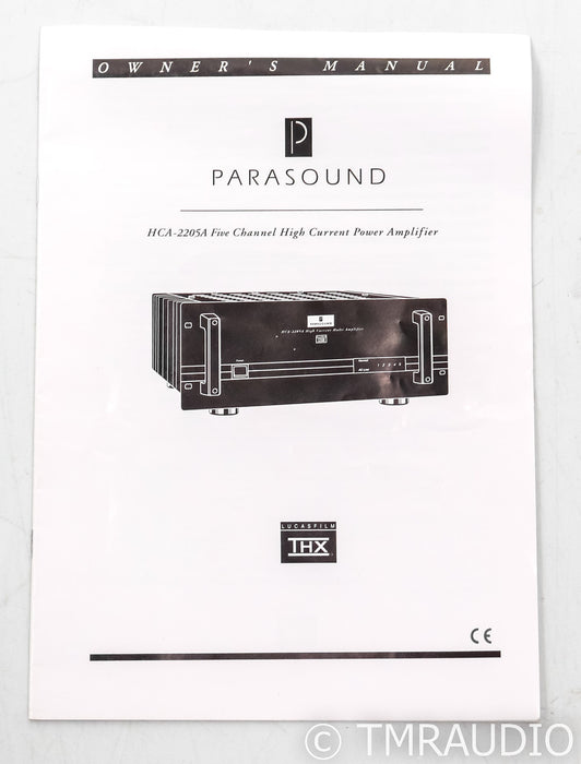 Parasound HCA-2205A THX 5 Channel Power Amplifier; HCA2205A