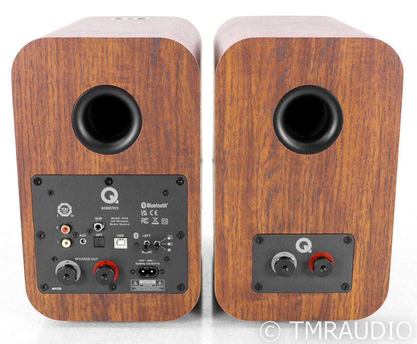 Q Acoustics M20 Powered Bookshelf Speakers; M-20; Walnut Pair; USB; Bluetooth