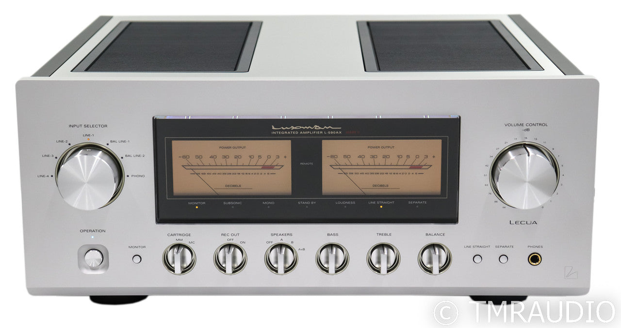 Luxman L-590AXII Stereo Integrated Amplifier; Silver; Remote