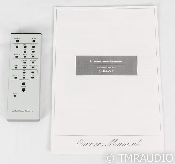 Luxman L-590AXII Stereo Integrated Amplifier; Silver; Remote