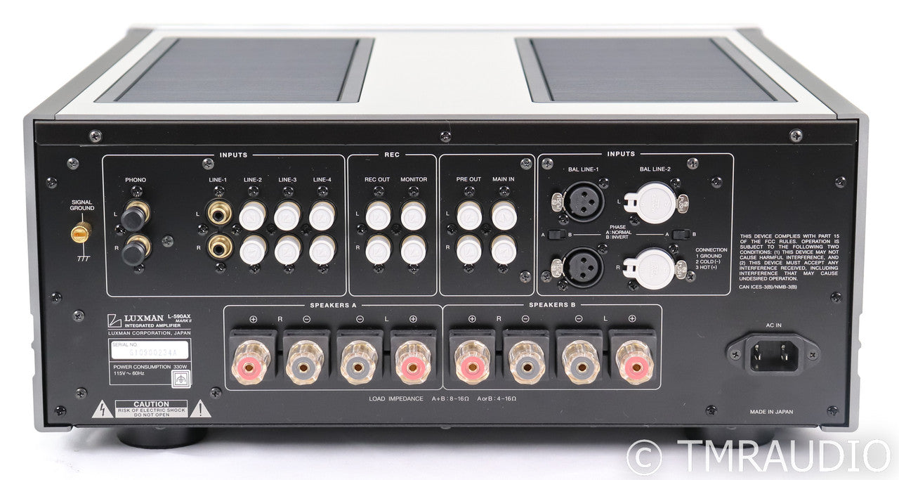 Luxman L-590AXII Stereo Integrated Amplifier; Silver; Remote