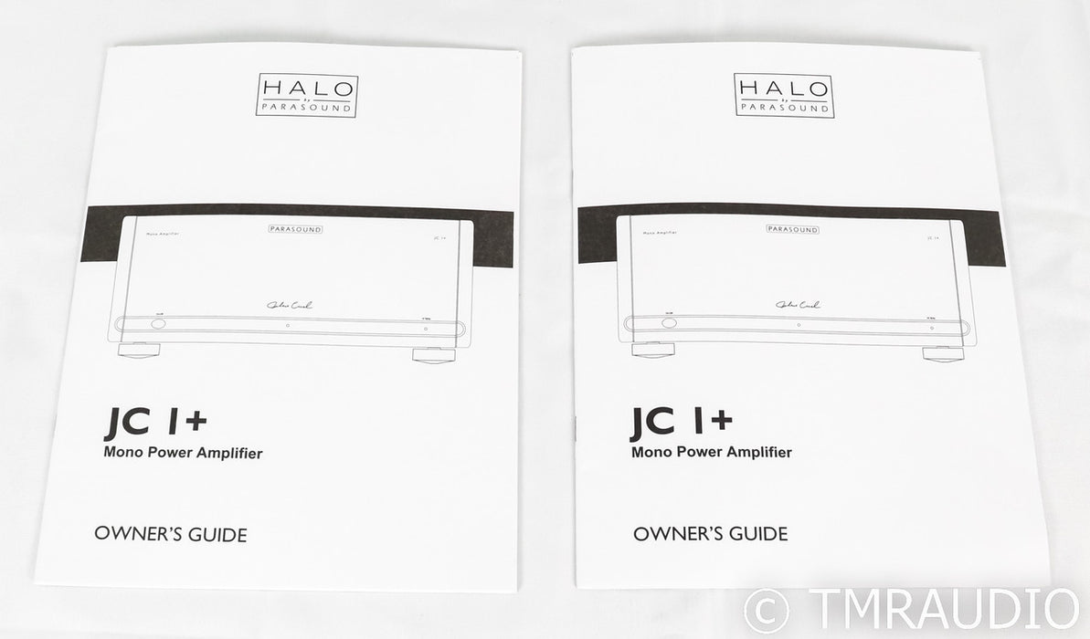 Parasound Halo JC1+ Mono Power Amplifiers; Black Pair