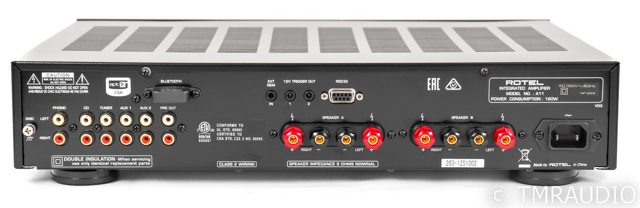Rotel A11 Tribute Stereo Integrated Amplifier; Remote; MM Phono; Bluetooth
