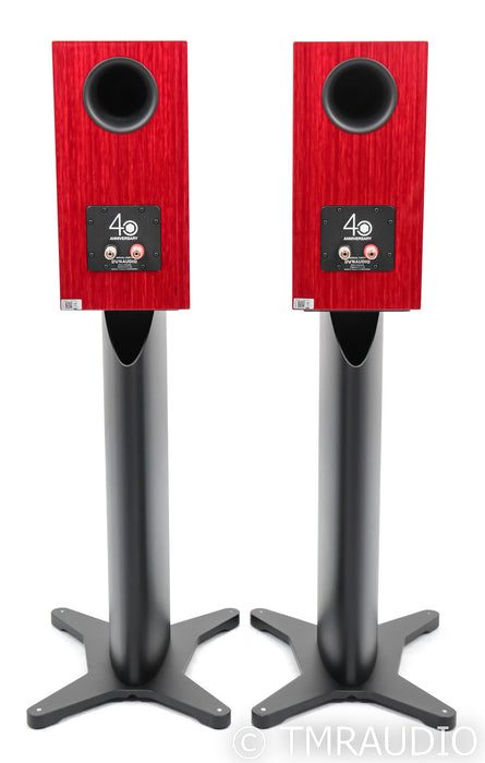 Dynaudio Special Forty Bookshelf Speakers; Red Birch High Gloss Pair w/ Stands