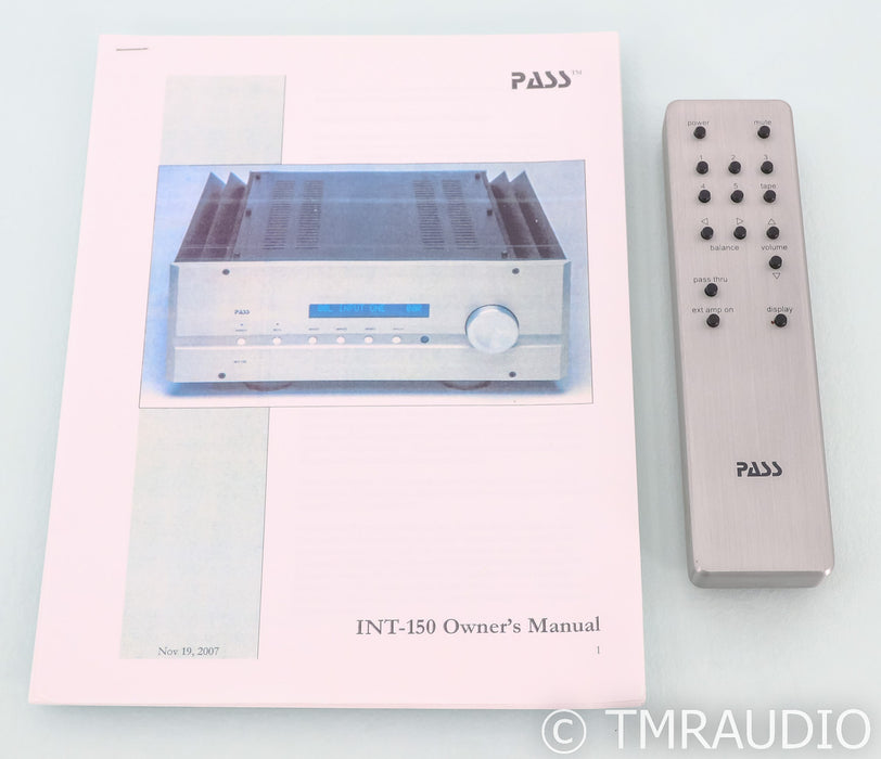 Pass Labs INT-150 Stereo Integrated Amplifier; Remote; INT150