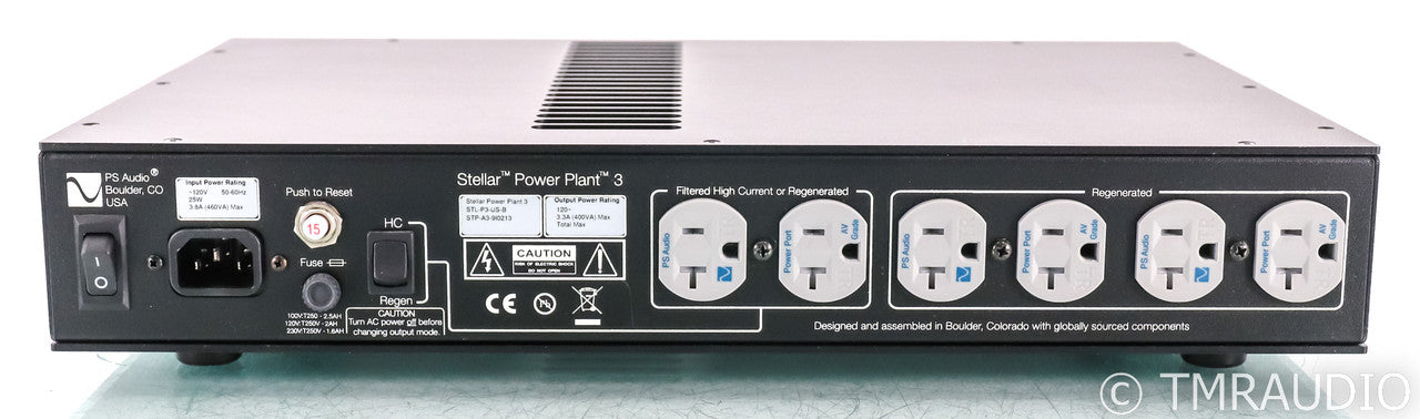 PS Audio Stellar PowerPlant 3 Power Conditioner; AC Regenerator; Black (Used)