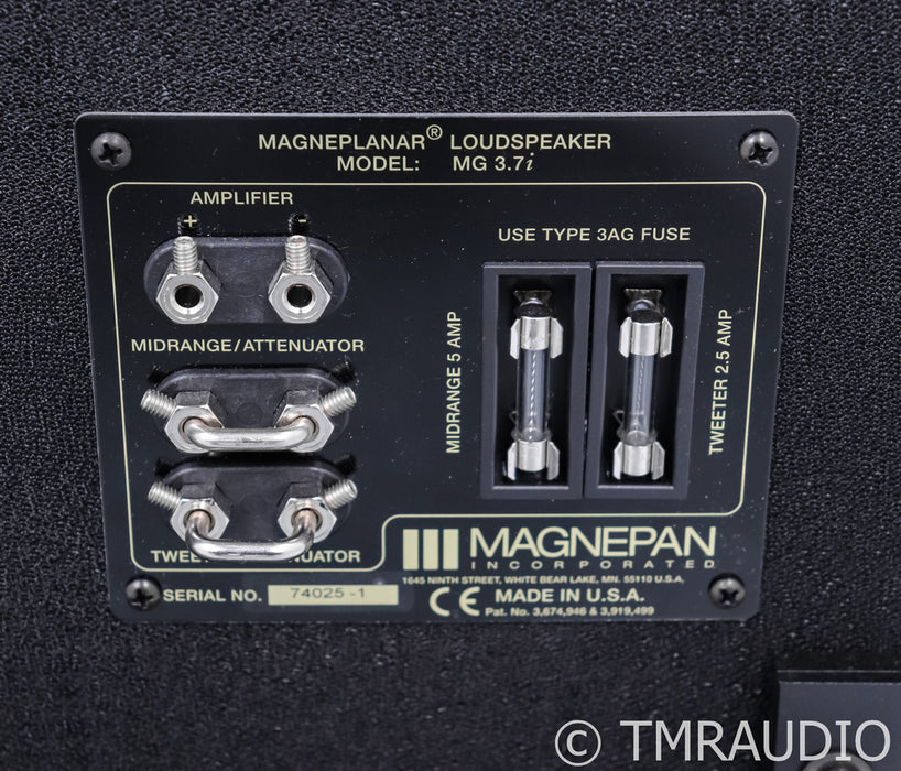 Magnepan MG 3.7i Planar Magnetic Floorstanding Speakers; Dark Cherry (Open Box)