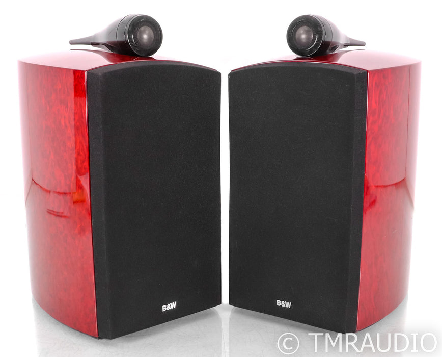 B&W Signature 805 Bookshelf Speakers; Red B/Eye Pair