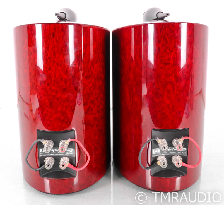 B&W Signature 805 Bookshelf Speakers; Red B/Eye Pair