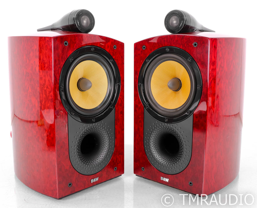 B&W Signature 805 Bookshelf Speakers; Red B/Eye Pair
