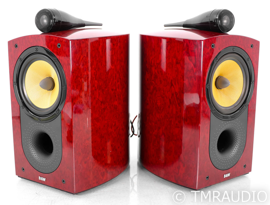 B&W Signature 805 Bookshelf Speakers; Red B/Eye Pair