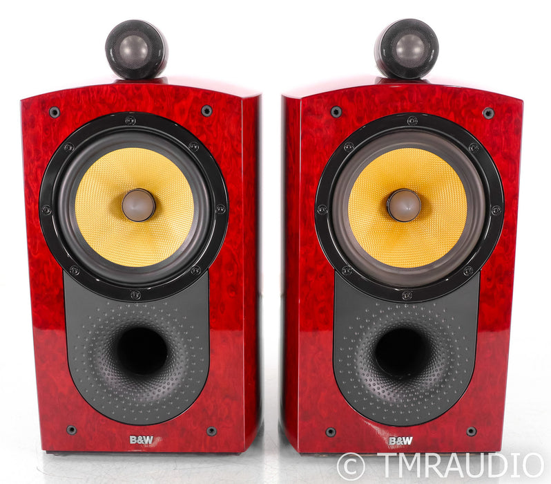 B&W Signature 805 Bookshelf Speakers; Red B/Eye Pair