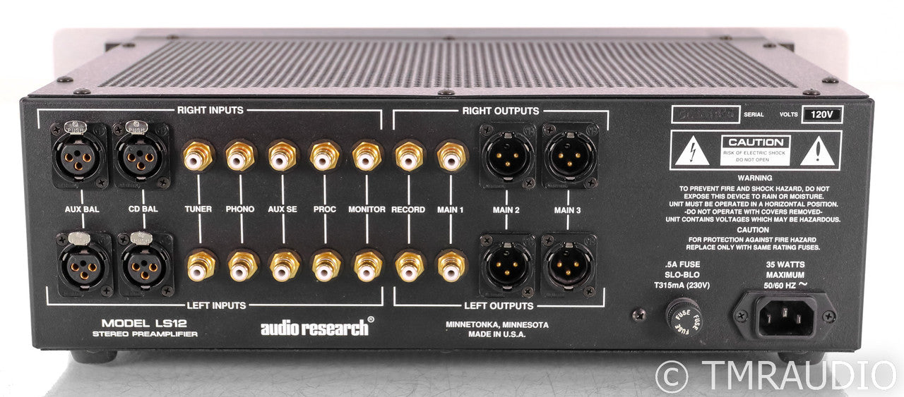 Audio Research LS12 Stereo Preamplifier; LS-12; Remote