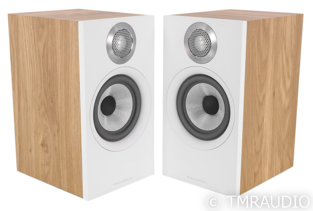 Bowers & Wilkins 607 S2 Anniversary Edition Bookshelf Speakers; S-2; White & Oak Pair