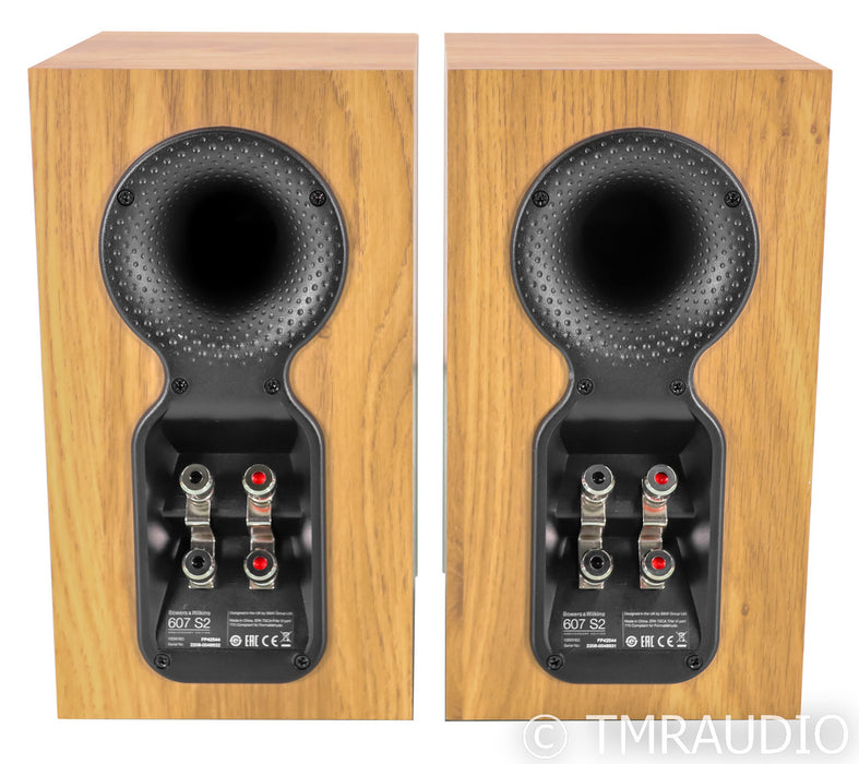 Bowers & Wilkins 607 S2 Anniversary Edition Bookshelf Speakers; S-2; White & Oak Pair