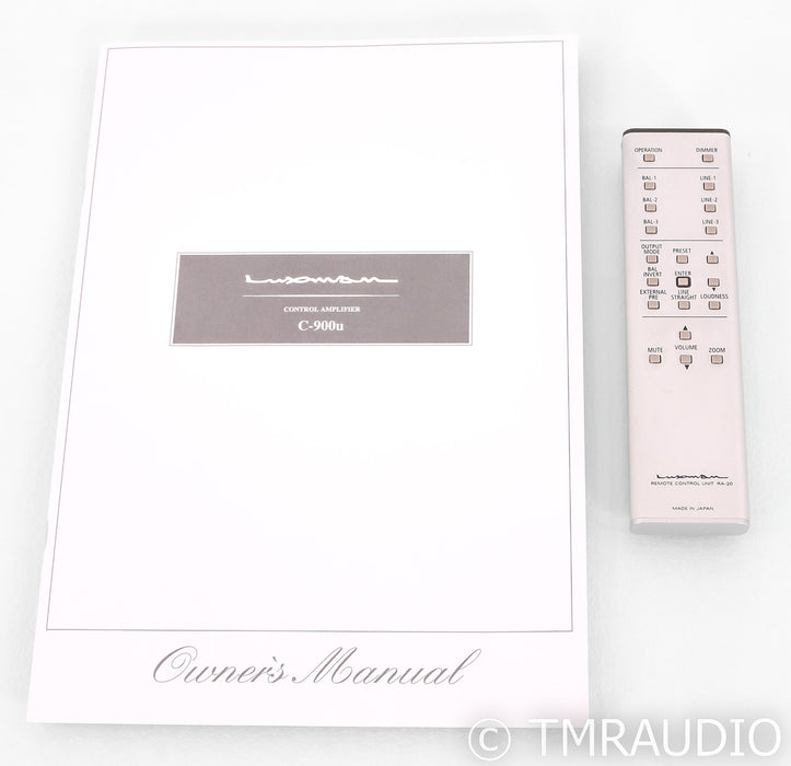 Luxman C-900u Stereo Preamplifier; C900u; Silver; Remote