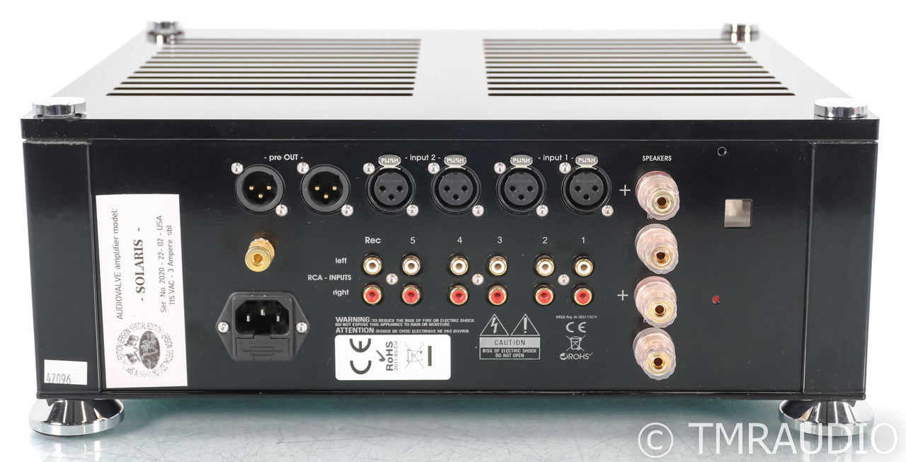 AudioValve Solaris Stereo Tube Integrated Amplifier; MM Phono; Remote