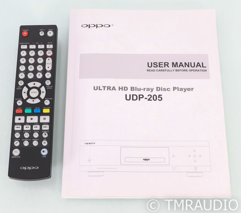 Oppo UDP-205 Universal 4K UHD Blu-Ray Player; Remote