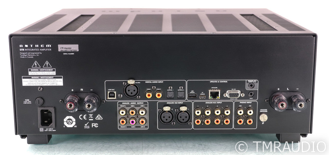 Anthem STR Stereo Integrated Amplifier; Black; Remote; MM / MC Phono