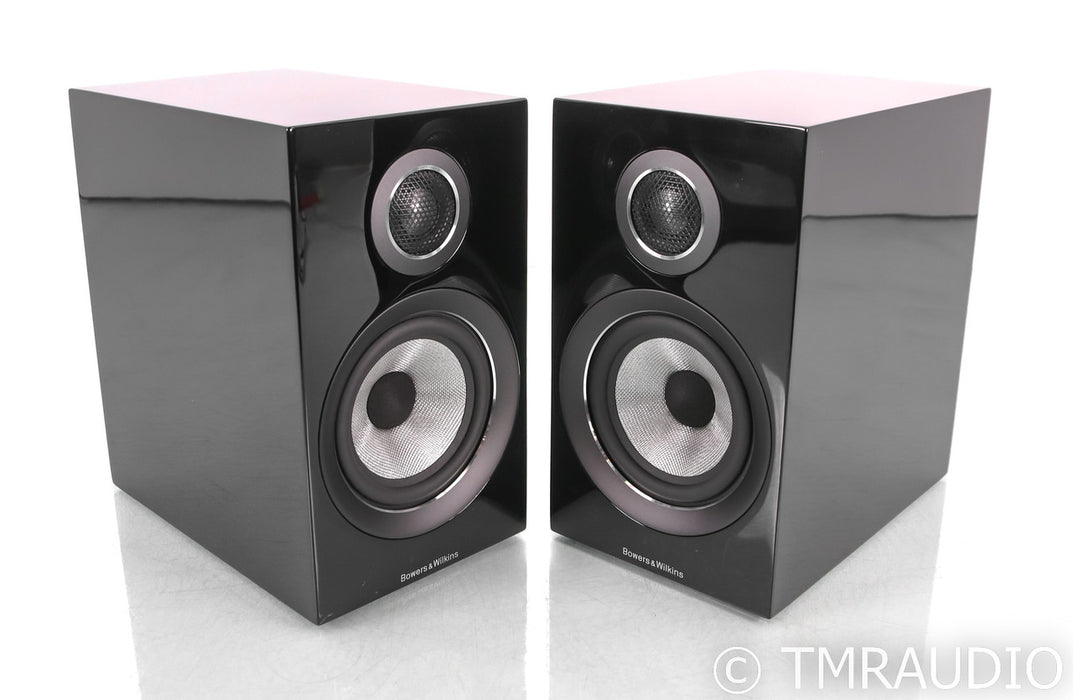 B&W 707 S2 Bookshelf Speakers; S-2; Gloss Black Pair (Open Box)
