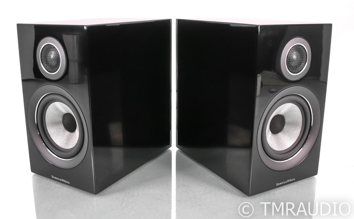 B&W 707 S2 Bookshelf Speakers; S-2; Gloss Black Pair (Open Box)