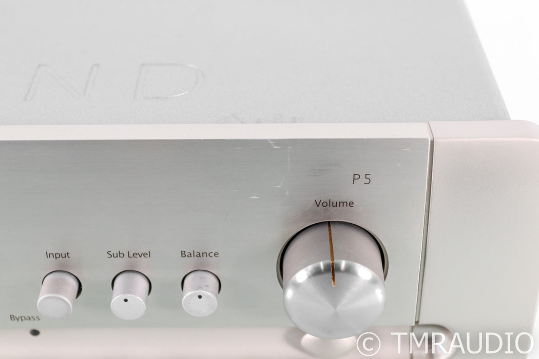 Parasound Halo P5 2.1 Channel Preamplifier; Silver; Remote; MM / MC Phono