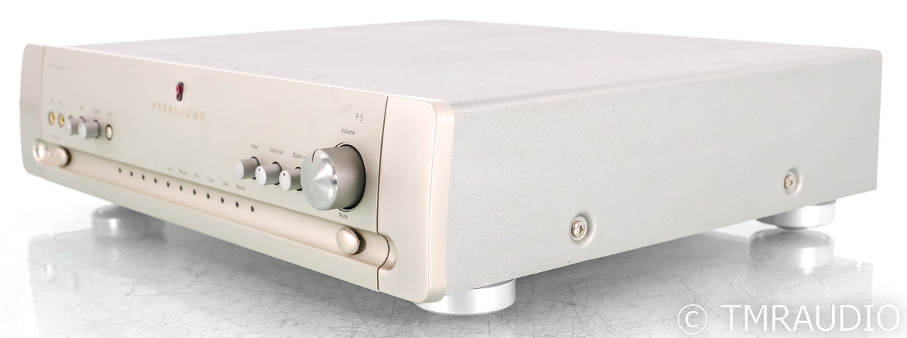 Parasound Halo P5 2.1 Channel Preamplifier; Silver; Remote; MM / MC Phono