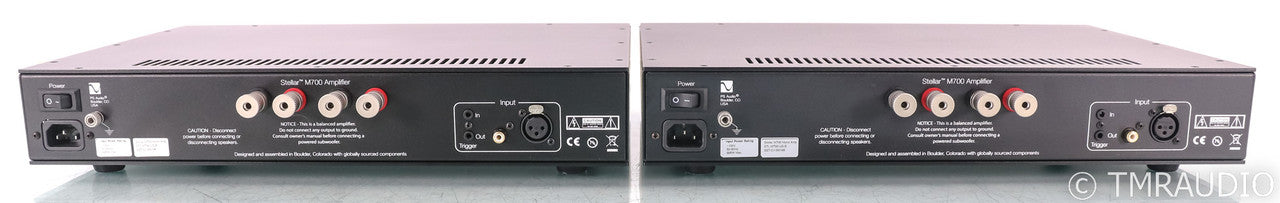 PS Audio Stellar M700 Mono Power Amplifier; Black Pair (Used)