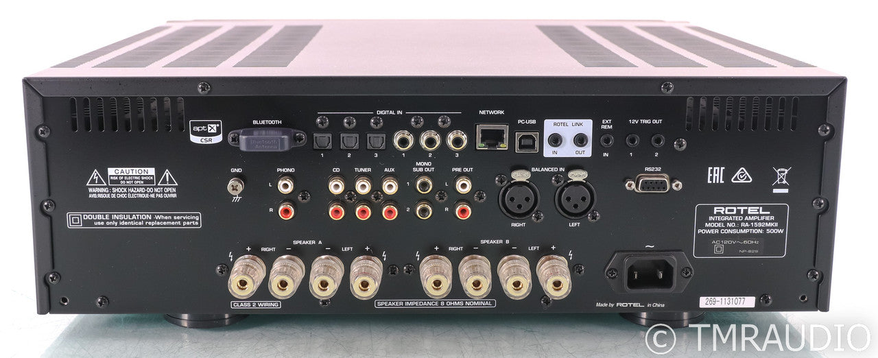 Rotel RA-1592MkII Stereo Integrated Amplifier; Black; Remote