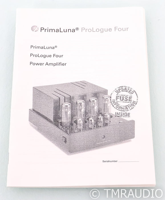 PrimaLuna ProLogue Four Stereo Tube Power Amplifier; Silver