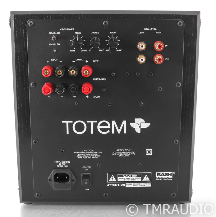 Totem Storm 8" Powered Subwoofer; Black Ash