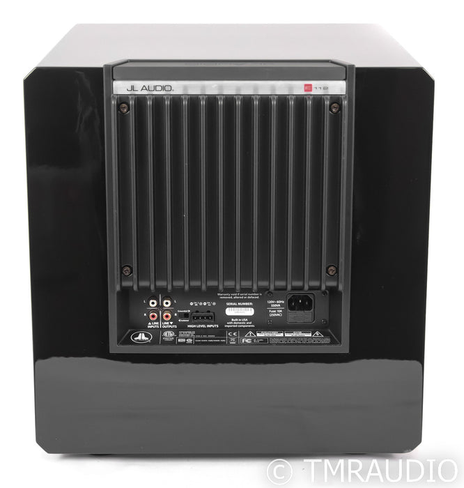 JL Audio E112 12" Powered Subwoofer; E-112; Gloss Black