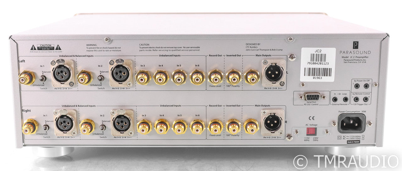 Parasound Halo JC2 Stereo Preamplifier; Silver; Remote